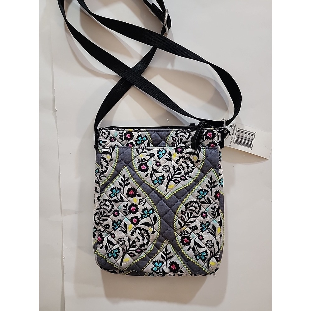 New Vera Bradley "Paisley Stripes" Iconic RFID Mini Crossbody Hipster Bag - Picture 5 of 9